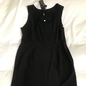 LilySilk NWT Round Neck Knee Length Silk Little Black Dress